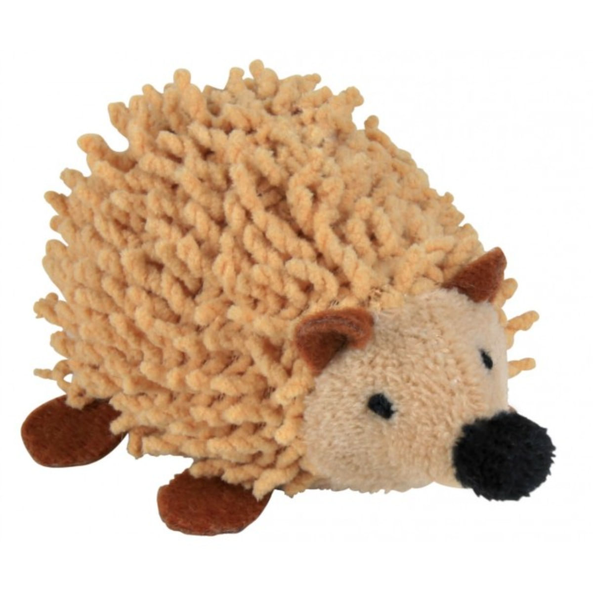 Trixie, jucărie arici catnip pisici, cu sunet, pluș, maro, 8cm - poza 1