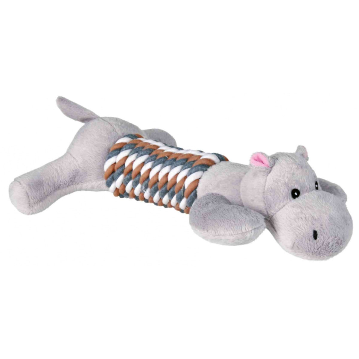 Trixie, jucărie câine cu sfoară câini, cu sunet, pluș, 32cm, multicolor - poza 2