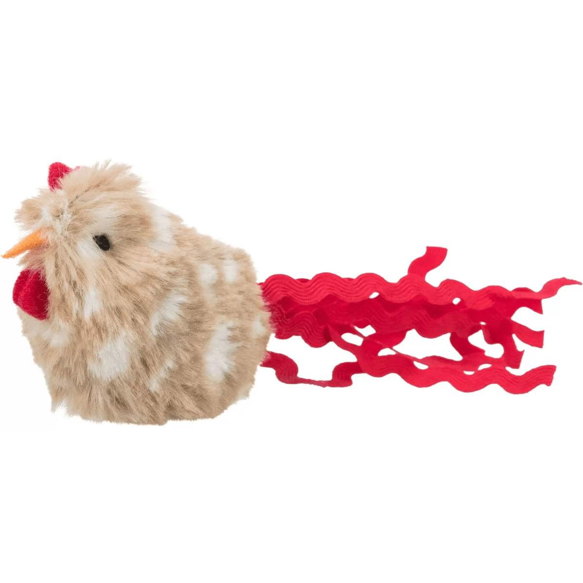 Trixie, jucărie cocoș cu pene, pisici, cu sunet, pluș, multicolor, 8cm - poza 1