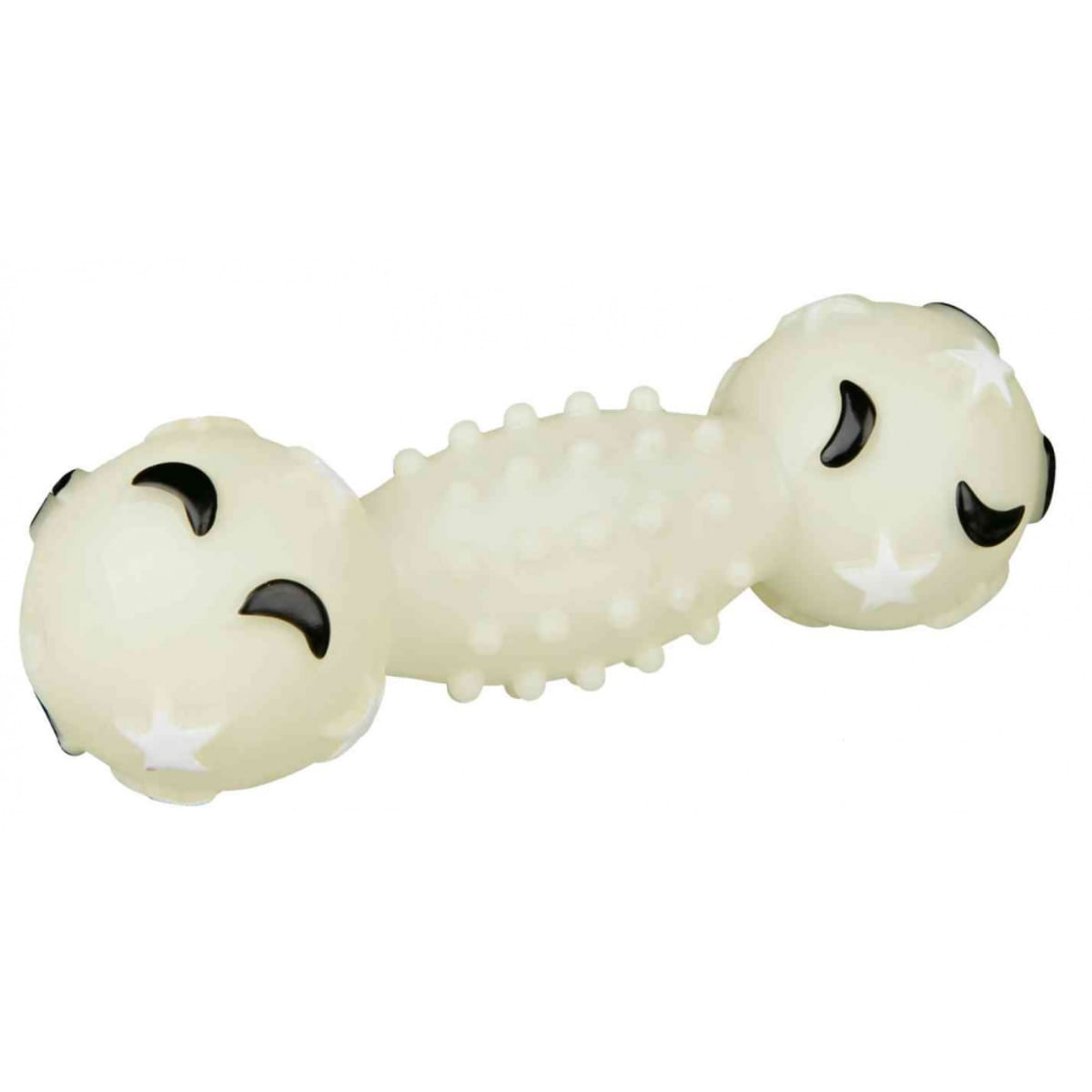 Trixie, jucărie gantera fosforescentă câini, cu sunet, vinil, 19cm, multicolor - poza 2