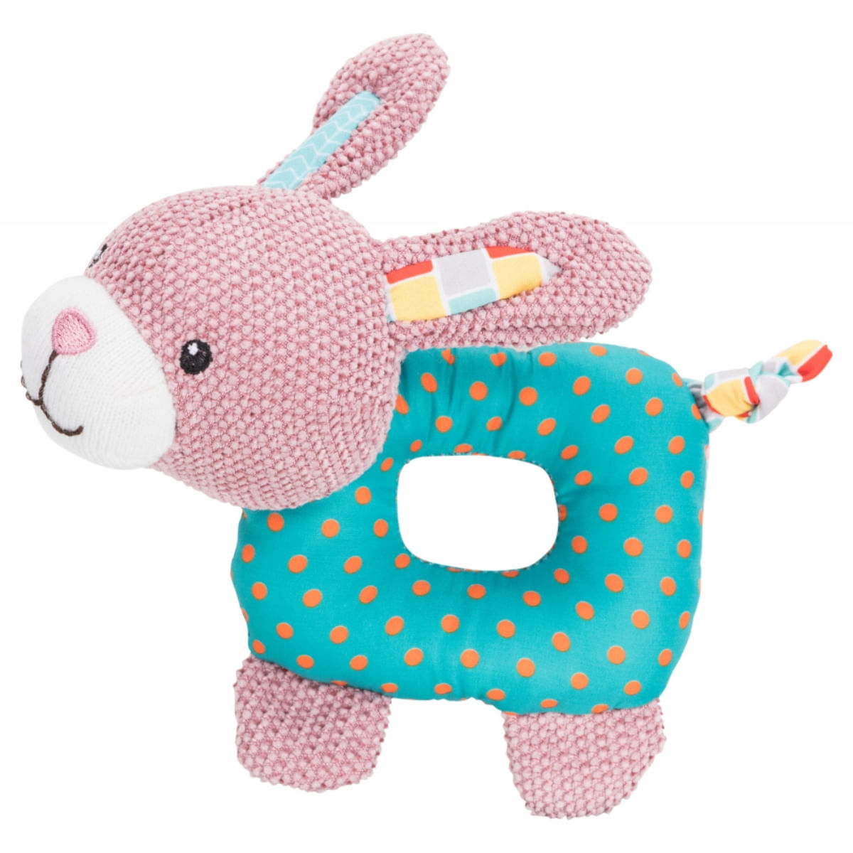 Trixie, jucărie iepuraș câini junior, cu sunet, pluș, 16cm, multicolor - poza 2
