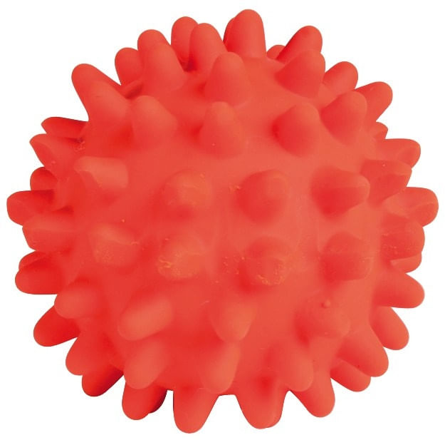 Trixie, jucărie minge cu țepi câini, cu sunet, latex, 6cm, multicolor - poza 5