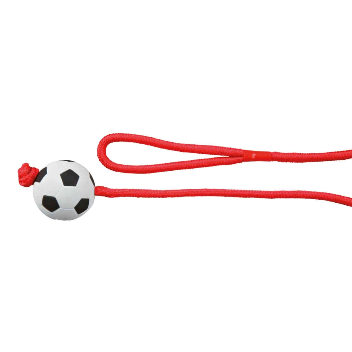TRIXIE, jucărie minge de fotbal cu sfoară câini, cauciuc, 6cm x 1m, multicolor - poza 2