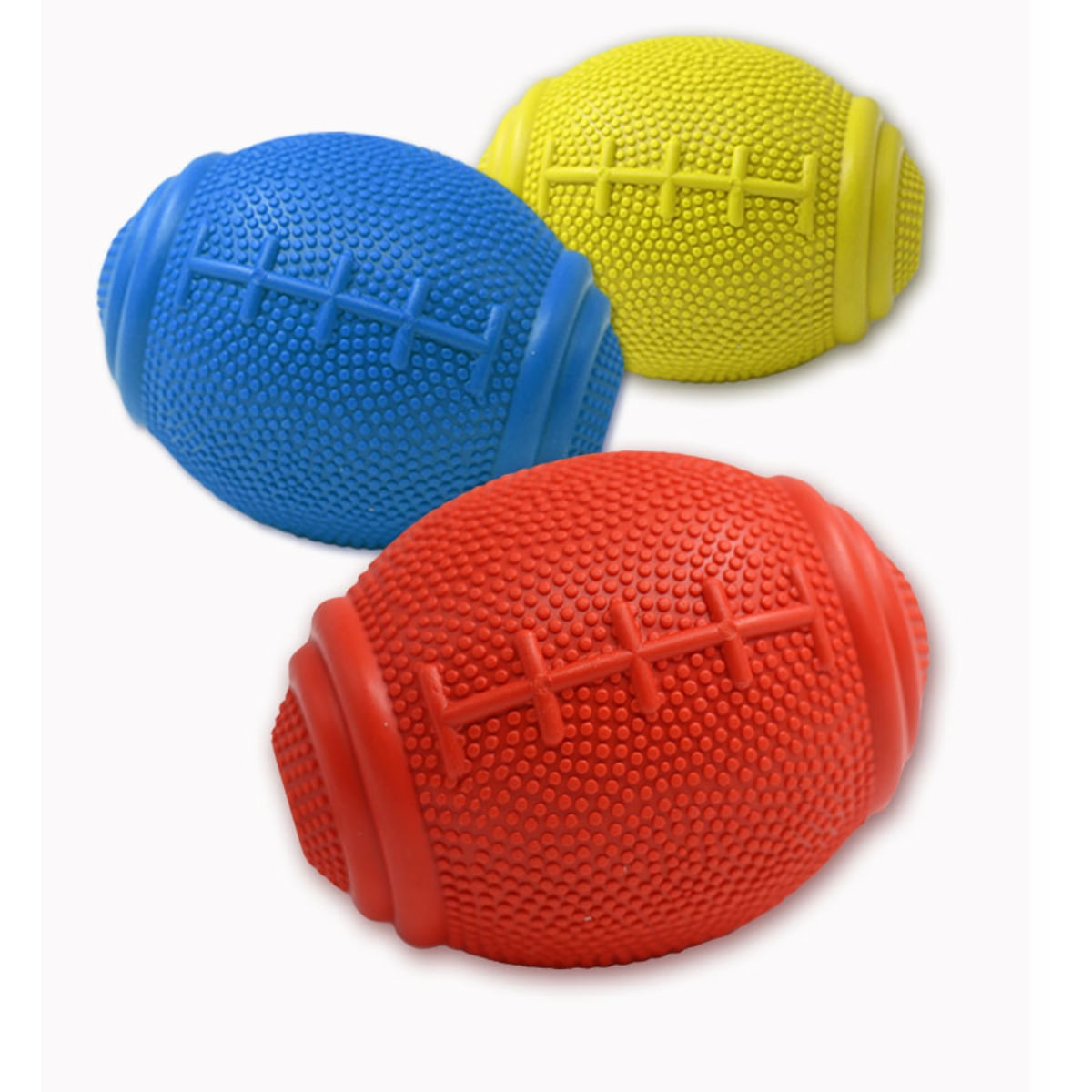 TRIXIE, jucărie minge de rugby câini, cauciuc, 8cm, multicolor - poza 2
