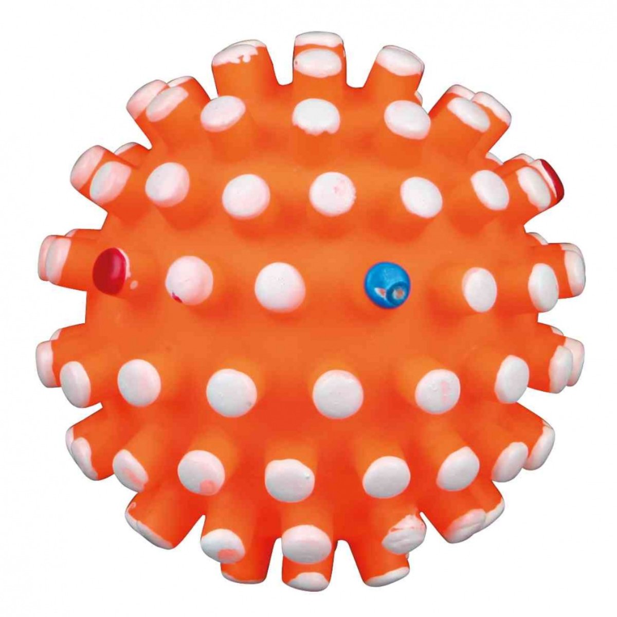Trixie, jucărie minge fotbal câini, cu sunet, Vinil Trixie, jucărie minge arici câini, cu sunet, vinil, 6cm, multicolor - poza 2