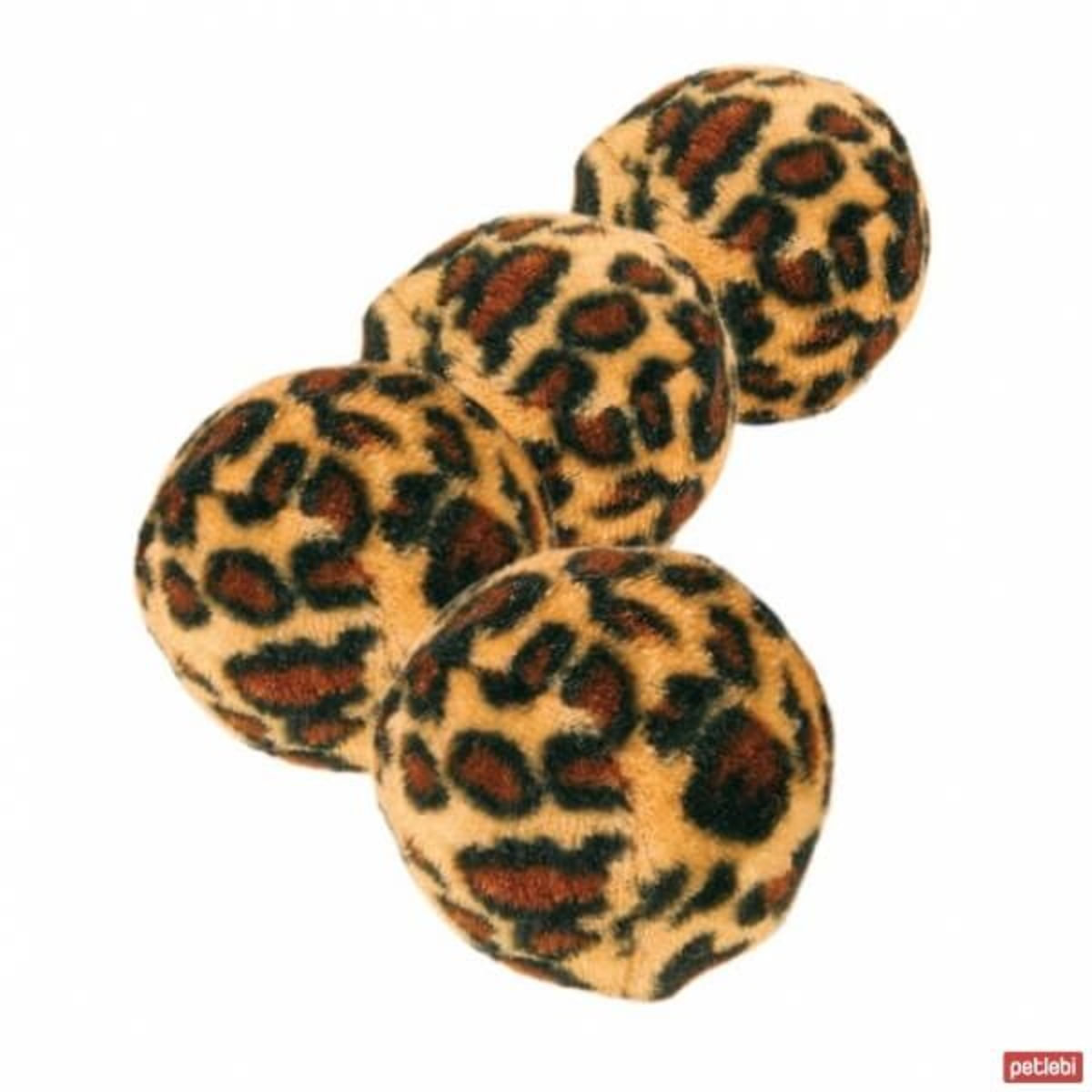 Trixie, jucărie minge leopard, pisici, cu clopoțel, plastic, multicolor, 3.5cm, 4 buc - poza 2
