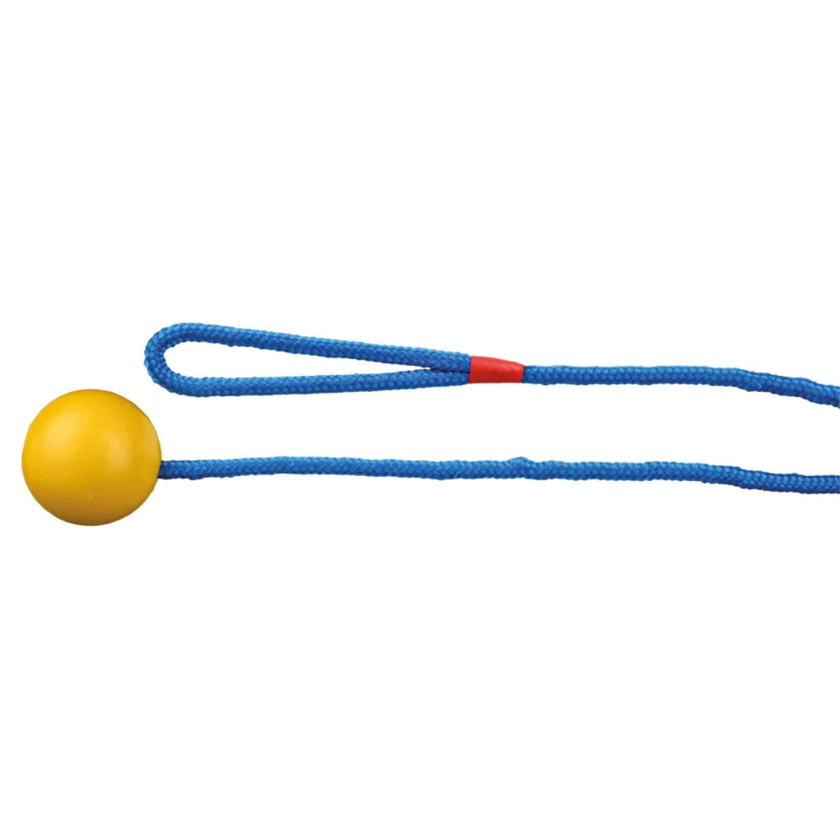 TRIXIE, jucărie minge plină cu sfoară câini, cauciuc, 5cm x 1m, multicolor - poza 1