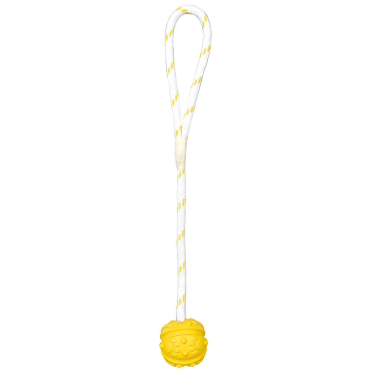 TRIXIE, jucărie minge plutitoare cu sfoară câini, cauciuc, 4.5 x 35cm, multicolor - poza 2