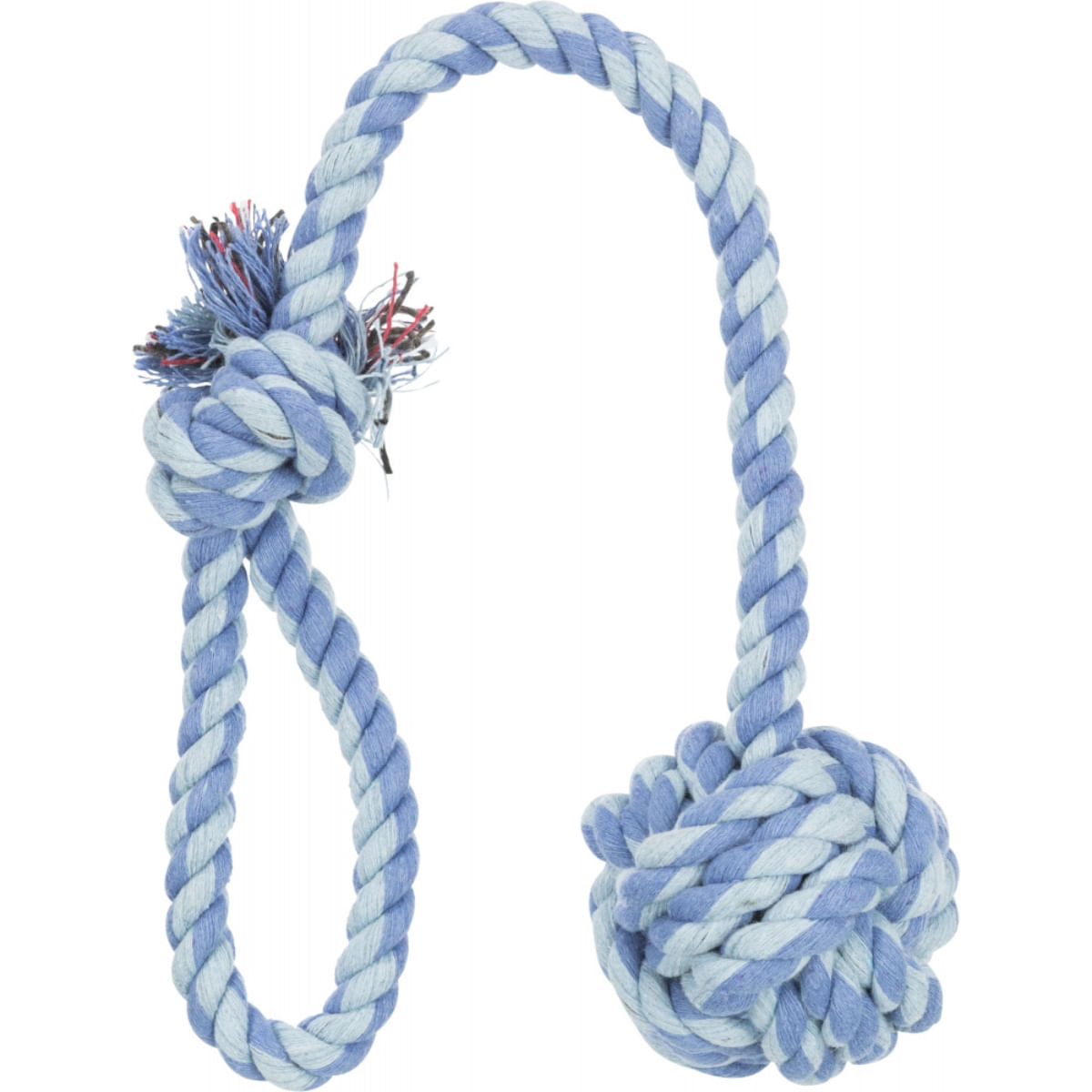 TRIXIE, jucărie minge si maner din sfoară câini, 5.5cm, multicolor - poza 1