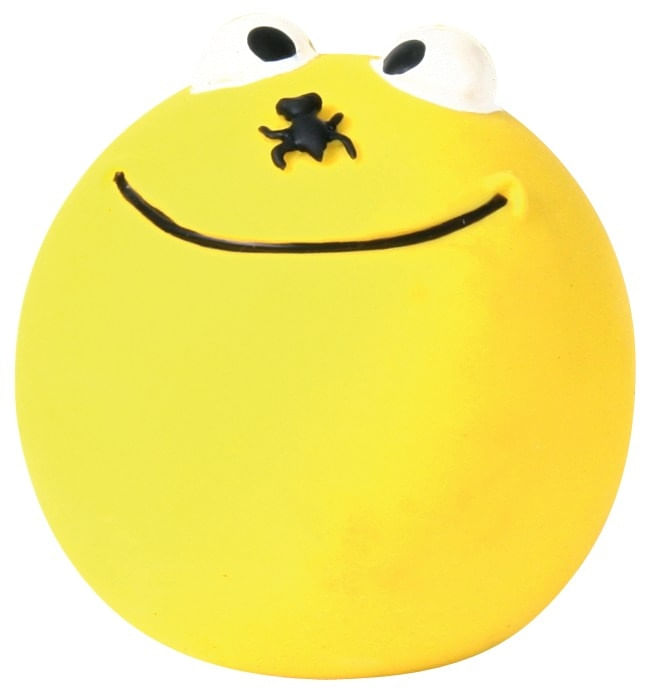 Trixie, jucărie minge smiley câini, cu sunet, latex, 6cm, multicolor - poza 2
