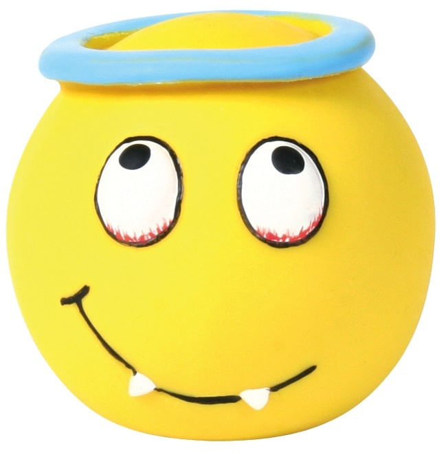 Trixie, jucărie minge smiley câini, cu sunet, latex, 6cm, multicolor - poza 4