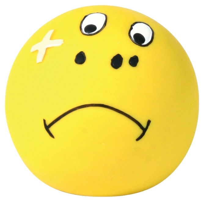 Trixie, jucărie minge smiley câini, cu sunet, latex, 6cm, multicolor - poza 5