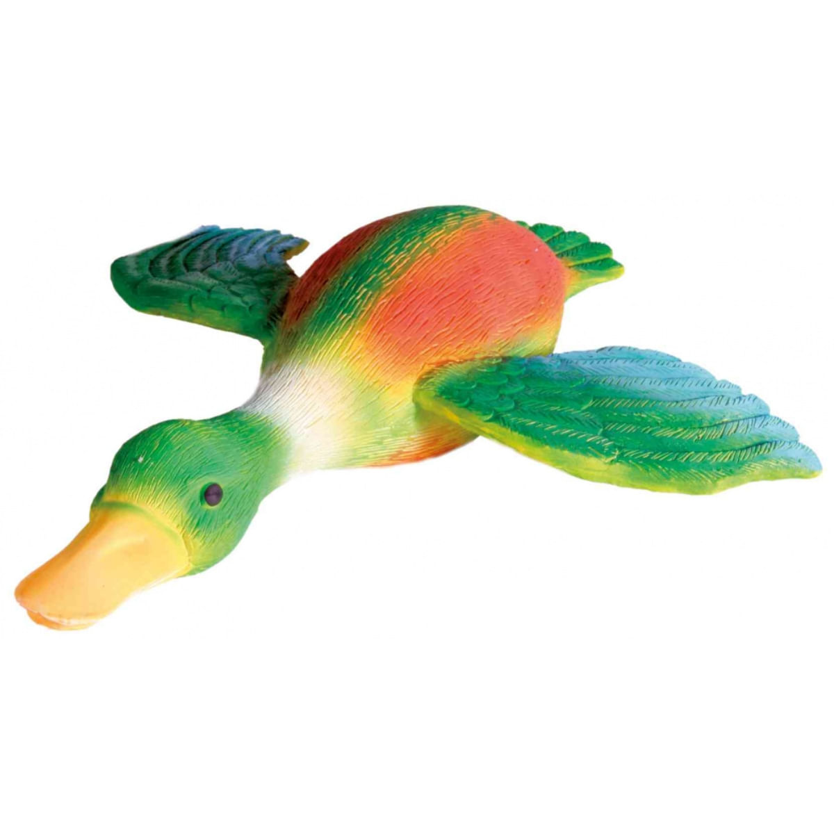 Trixie, jucărie rață zburătoare câini, cu sunet original, latex, 30cm, multicolor - poza 1