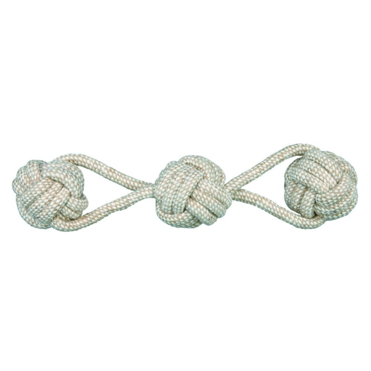 TRIXIE, jucărie sfoară cu 3 mingi câini, 8cm x 37cm, alb - poza 1