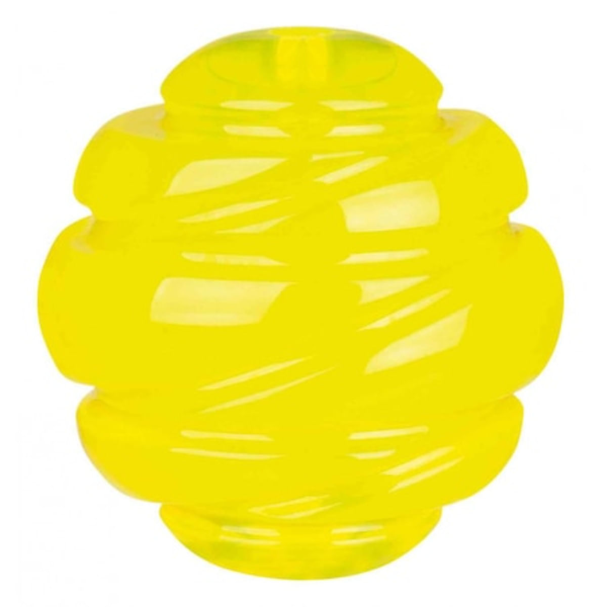 Trixie, jucărie sporting ball plutitor câini, plastic, 8cm, galben - poza 2