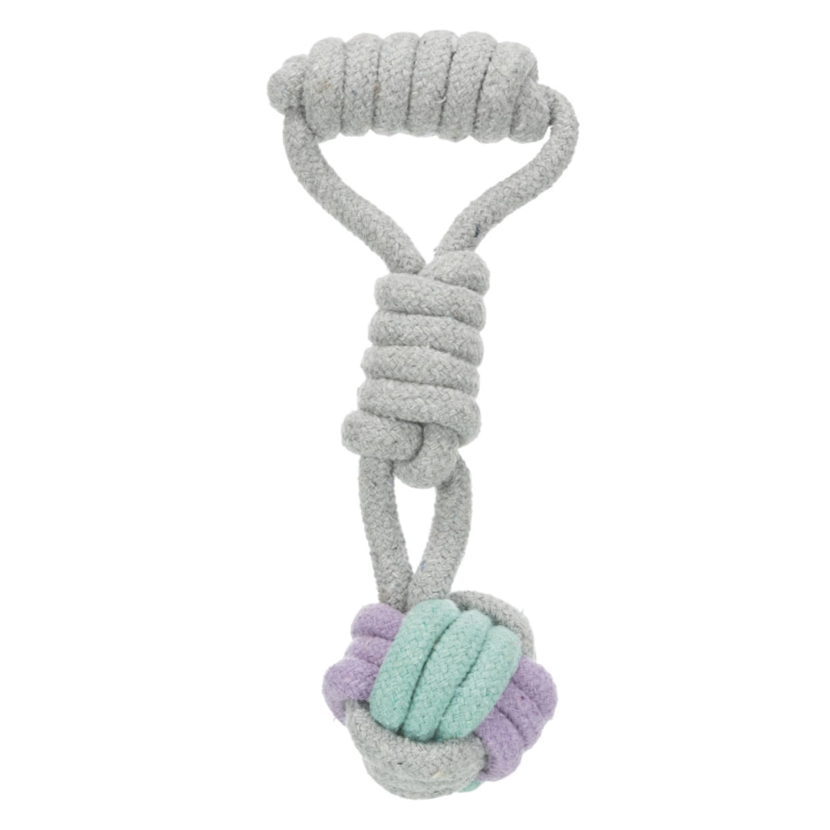 TRIXIE, jucărie Textil Robust câini de talie mică, 6cm x 23cm, gri/mov/verde - poza 1