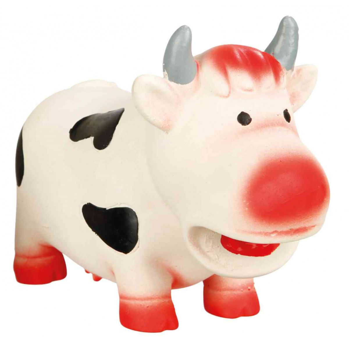 Trixie, jucărie văcuță câini, cu sunet, latex, 19cm, multicolor - poza 1