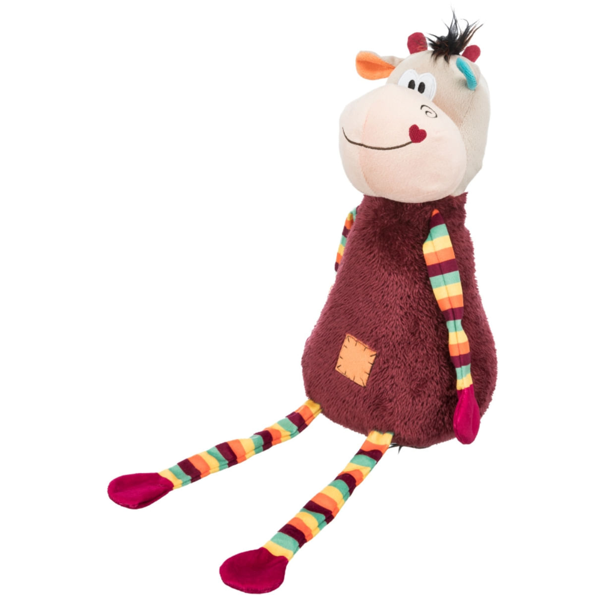 Trixie, jucărie văcuță câini, cu sunet, pluș, 53cm, multicolor - poza 1