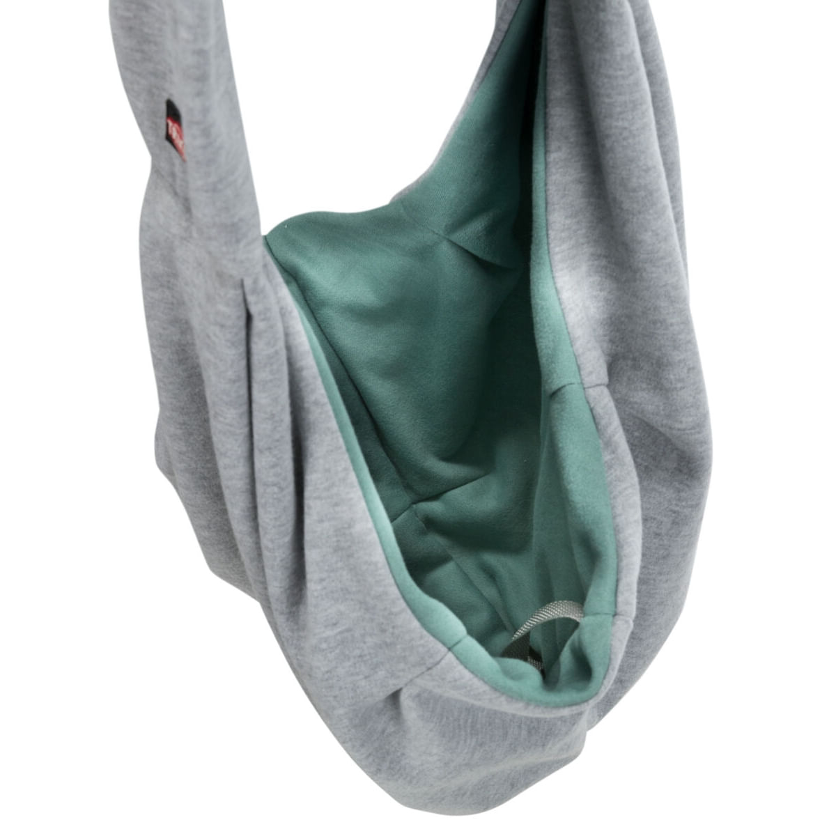 TRIXIE Junior, geantă transport câini, XS(max. 5kg), textil, deschidere superioară, gri și verde, 22 x 20 x 60 cm - poza 2