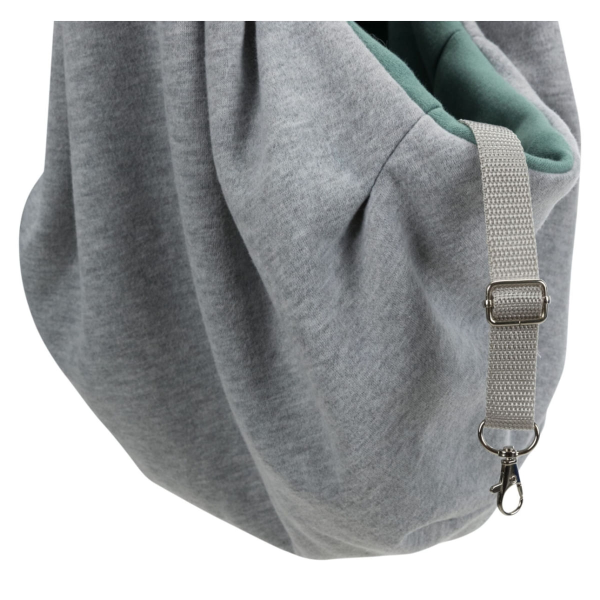 TRIXIE Junior, geantă transport câini, XS(max. 5kg), textil, deschidere superioară, gri și verde, 22 x 20 x 60 cm - poza 4