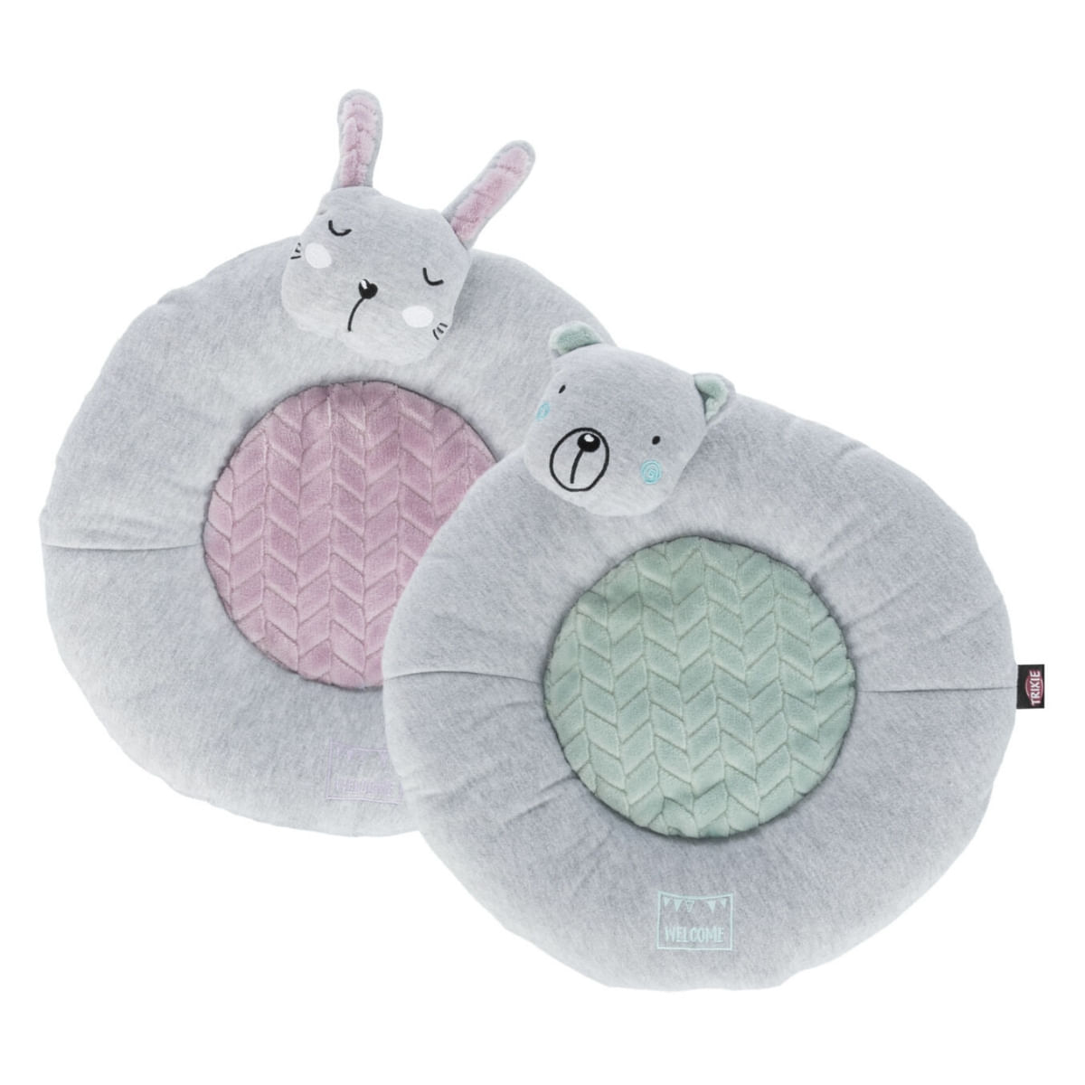 TRIXIE Junior, saltea rotundă câini și pisici junior, XS, poliester, antiderapant, ⌀ 40 cm TRIXIE Junior, saltea rotundă câini și pisici junior, XS, poliester, antiderapant, gri și roz, ⌀ 40 cm - poza 1