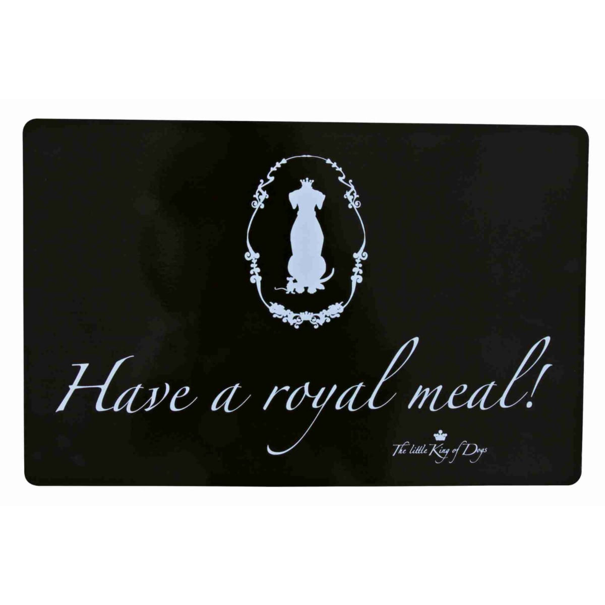 TRIXIE King of Dogs, covoraș câini, dreptunghiular, antiderapant, plastic, negru, 1buc 44x28cm - poza 1