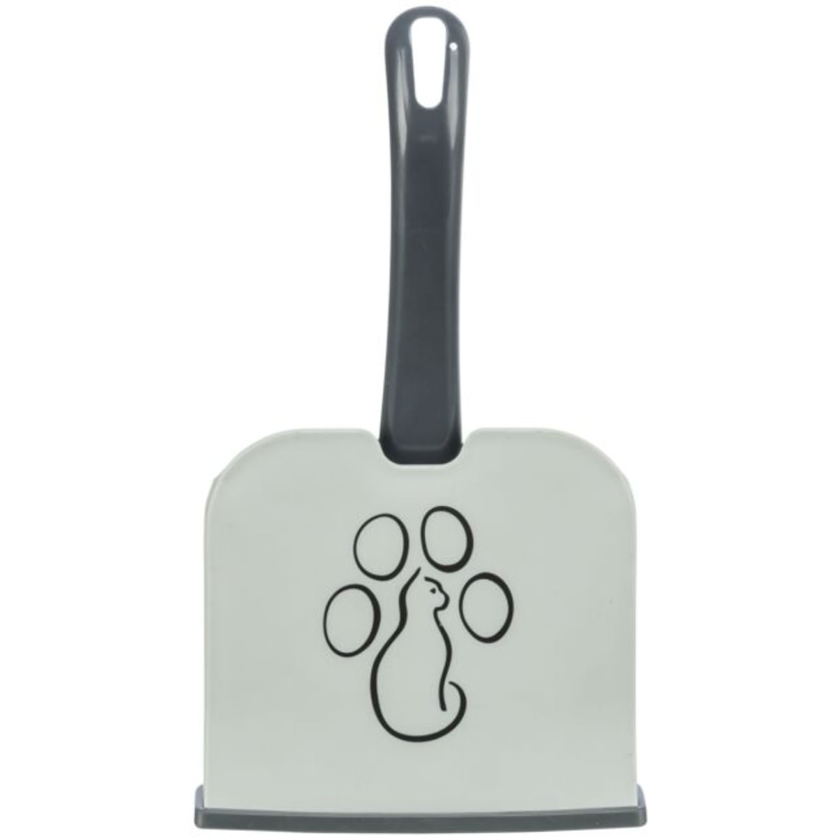 TRIXIE Litter Scoop with Stand, lopățică litieră pisici, alb și gri, L, 1buc - poza 3