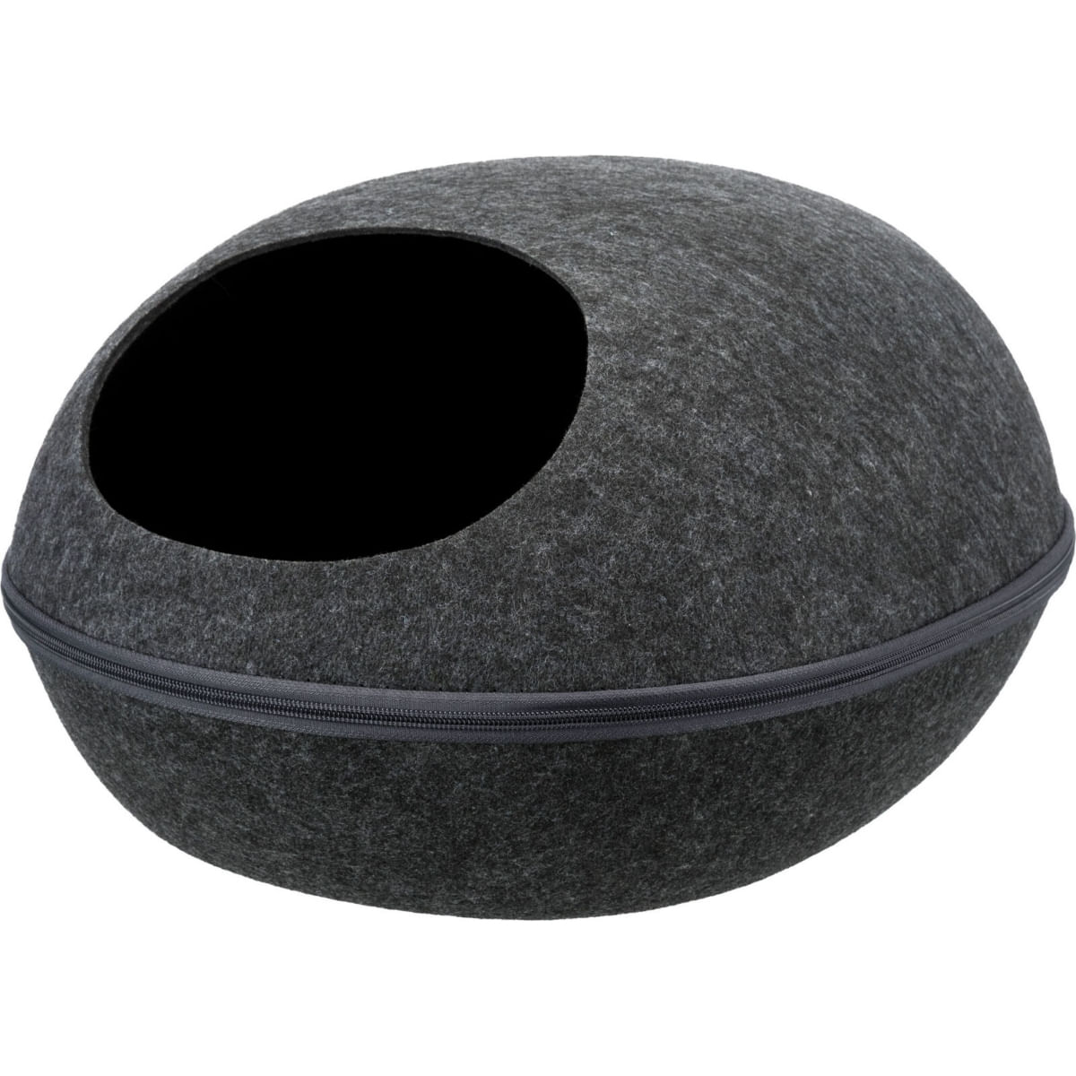 TRIXIE Liva, coș oval câini și pisici, XS, poliester, gri, 40 x 24 x 47 cm - poza 3