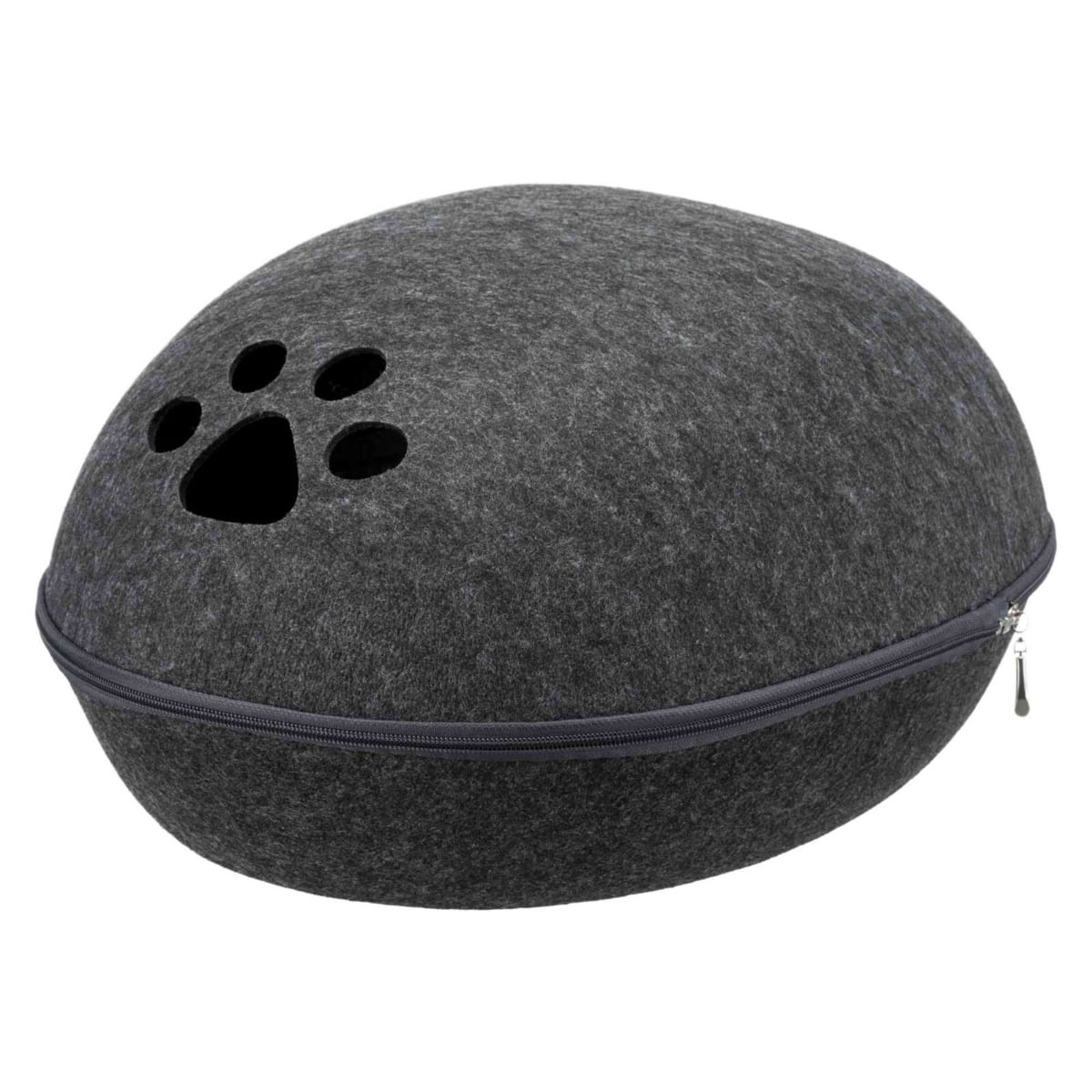 TRIXIE Liva, coș oval câini și pisici, XS, poliester, gri, 40 x 24 x 47 cm - poza 4