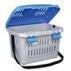 TRIXIE Midi Capri, cușcă transport câini și pisici, XS(max. 5kg), plastic, deschidere superioară, cu curea de umăr, albastru și gri, 44 x 33 x 32 cm - poza 2