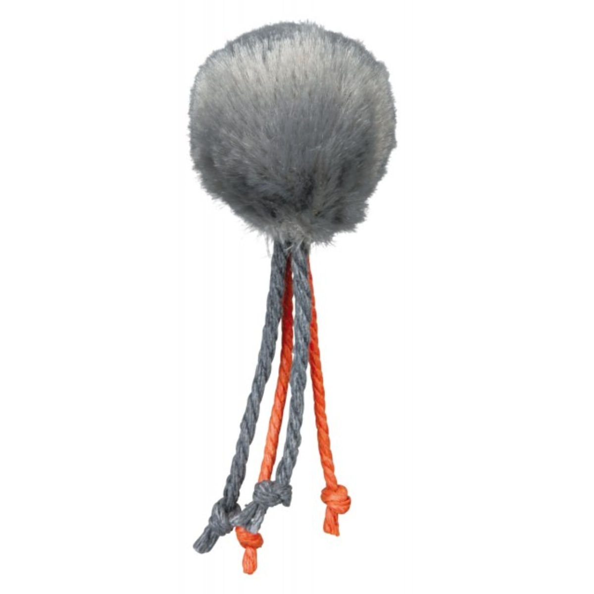 Trixie, minge cu clopoțel și sfoară, jucărie, pisici, pluș, multicolor, 4cm - poza 2