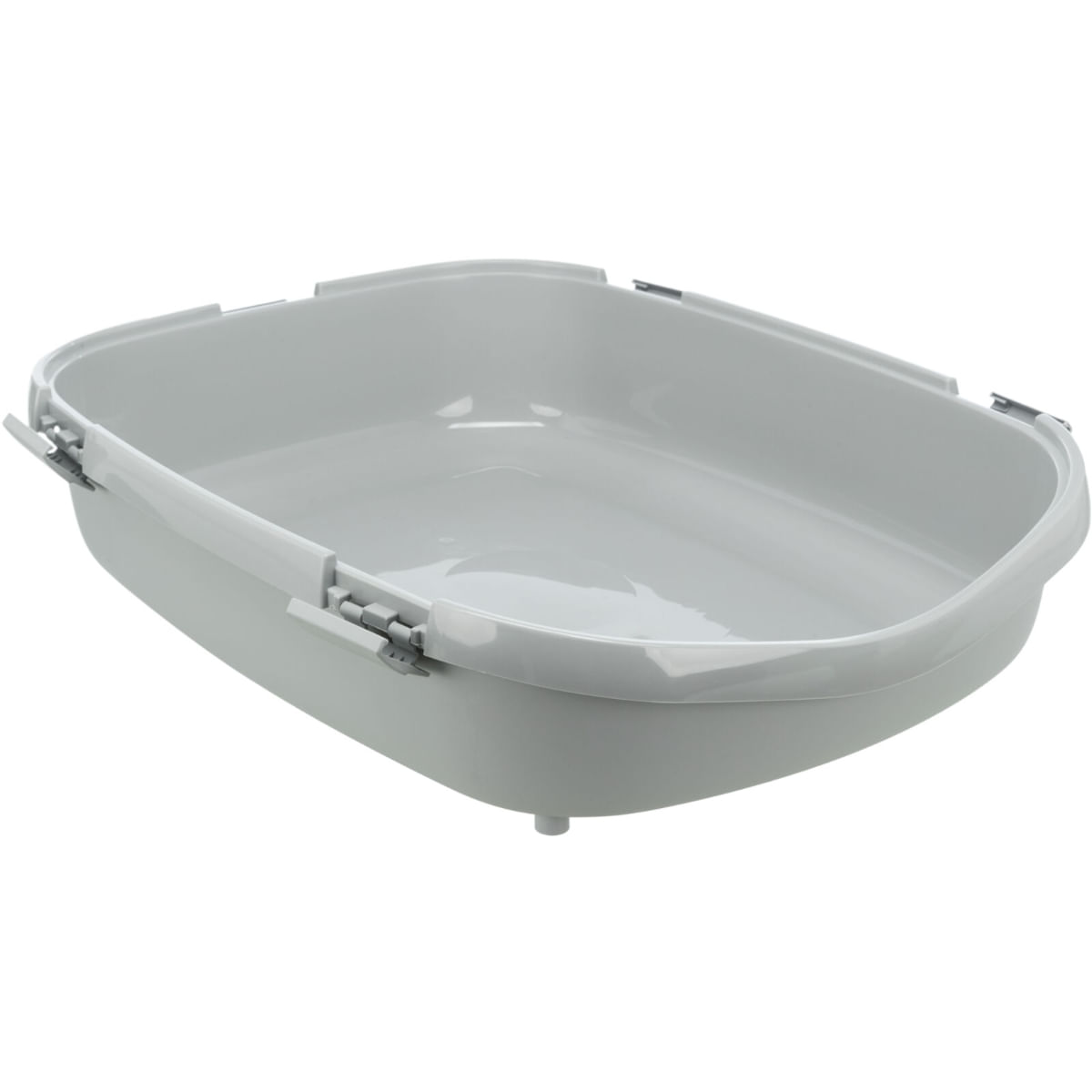 TRIXIE Primo XXL, litieră pisici, cu ramă, alb și gri, 56x25x71 cm - poza 3