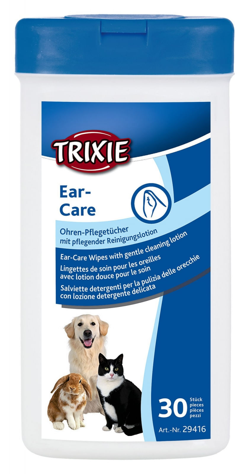 TRIXIE, șervețele igiena urechilor câini și pisici, Aloe Vera, cutie, 30buc - poza 2