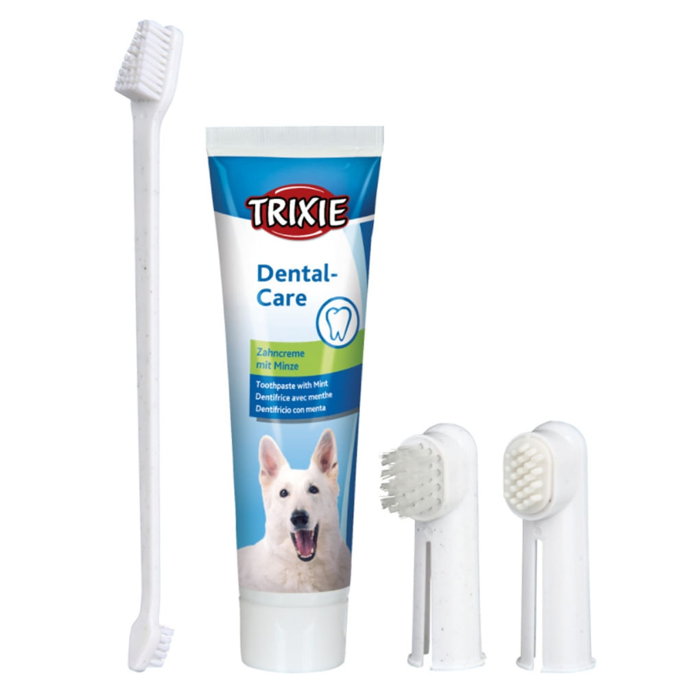 TRIXIE, set periuță și pastă de dinți câini, anti-tartru, 1buc - poza 1