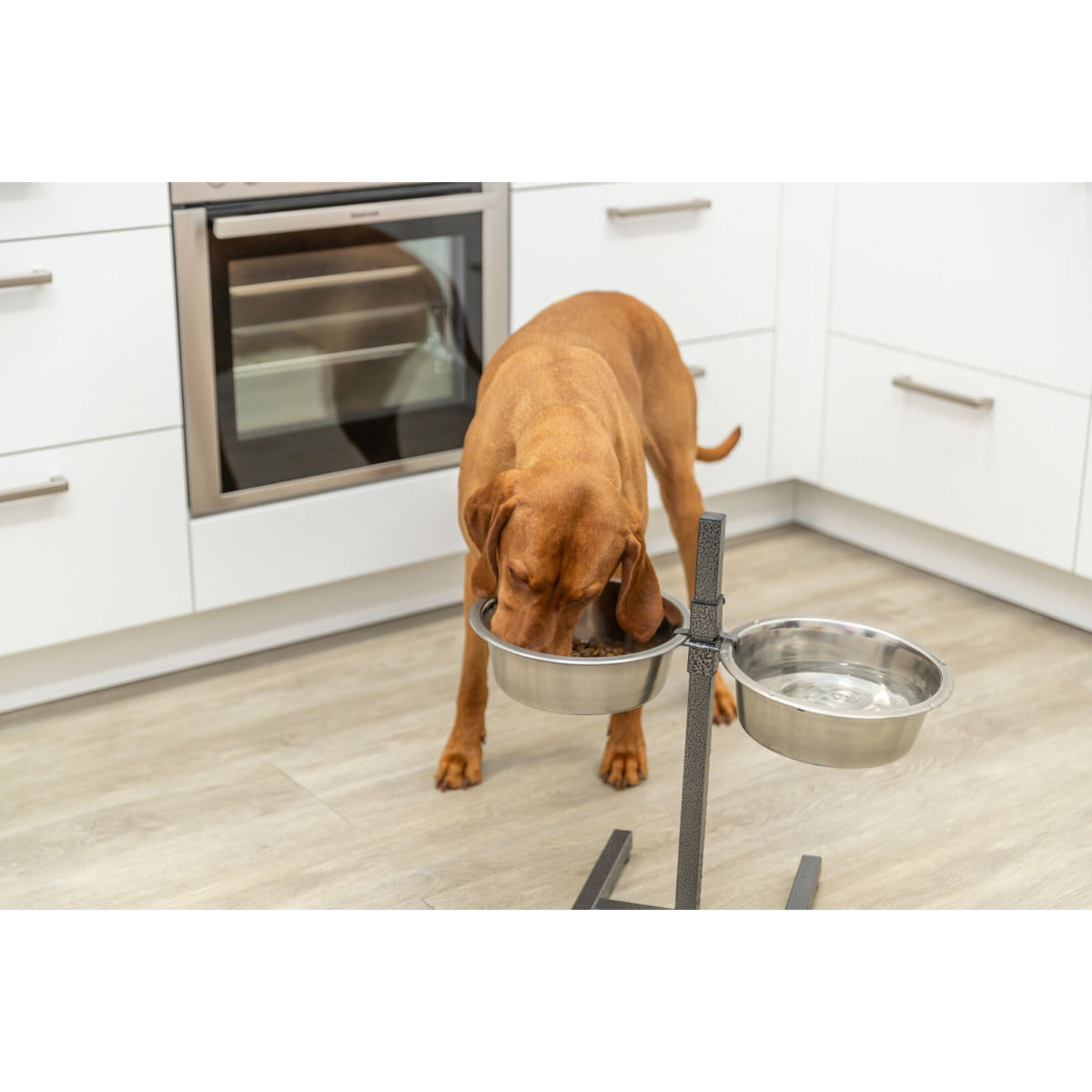 TRIXIE, set suport castroane câini + 2 boluri, înalțime reglabilă, metal, L-XL(2.8l, ⌀24cm) - poza 4