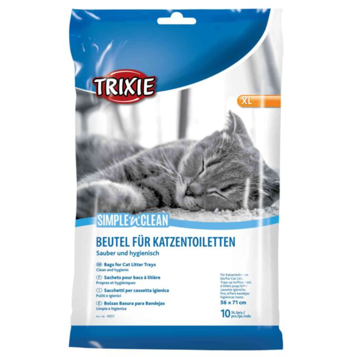 TRIXIE Simple'n'Clean, pungi litieră pisici, 56x71 cm, 10buc - poza 1