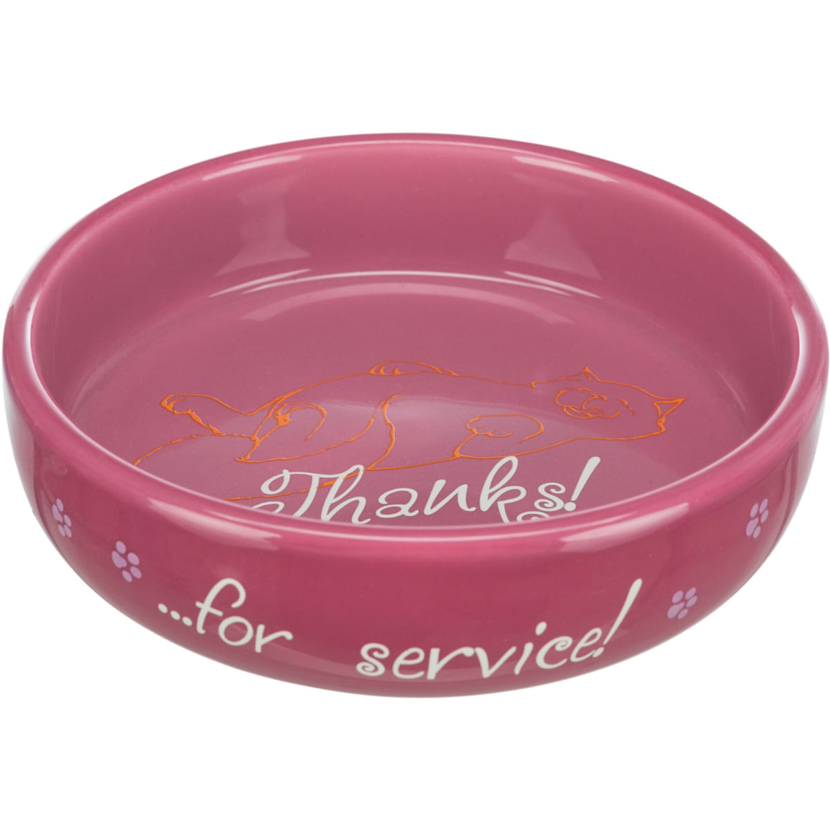 TRIXIE Thanks, castron pisici, rotund, ceramică, diverse culori, 0.3l, ⌀15cm - poza 2