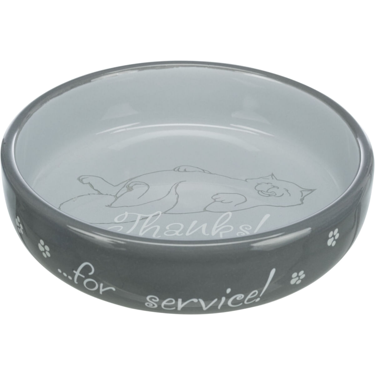 TRIXIE Thanks, castron pisici, rotund, ceramică, diverse culori, 0.3l, ⌀15cm - poza 4