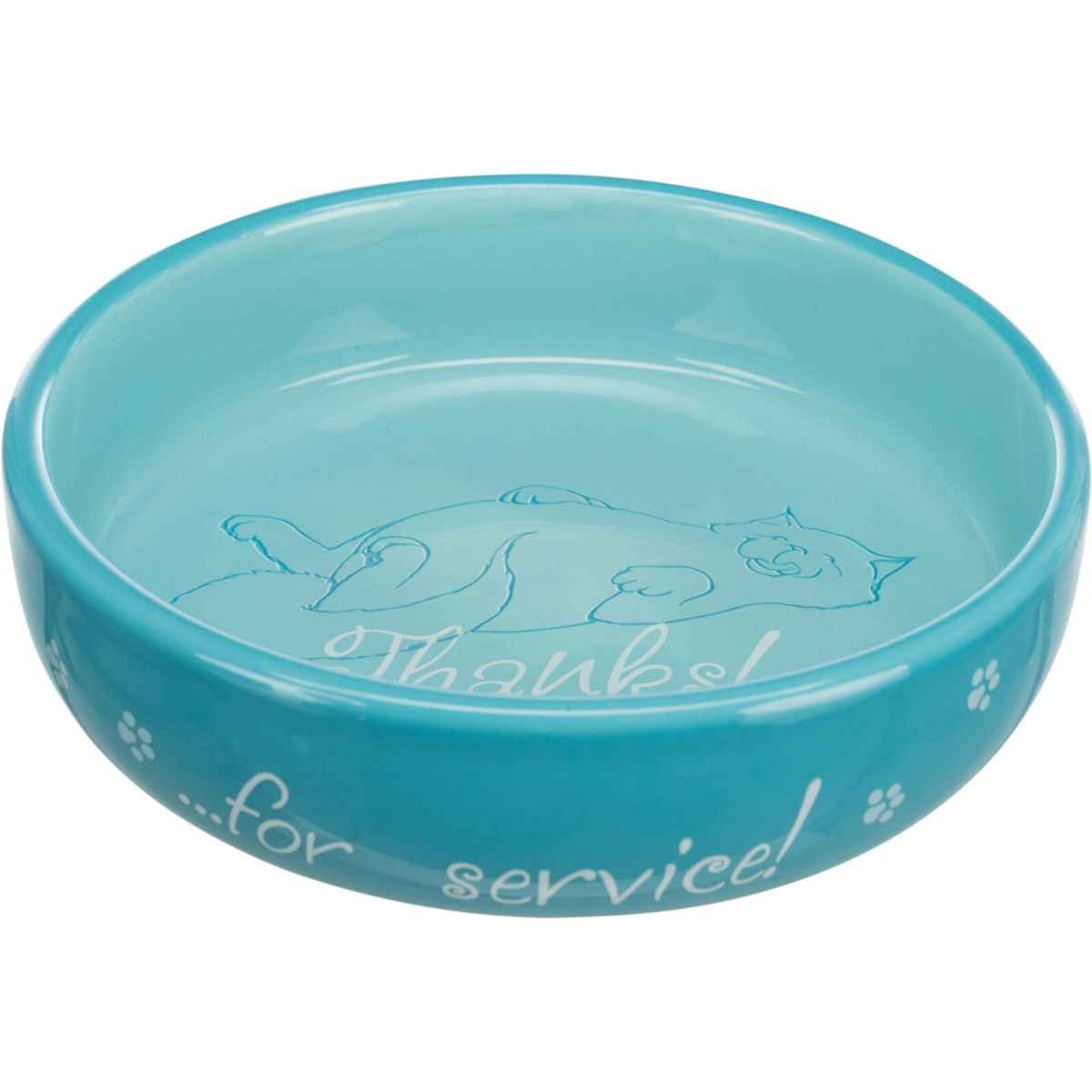 TRIXIE Thanks, castron pisici, rotund, ceramică, diverse culori, 0.3l, ⌀15cm - poza 5