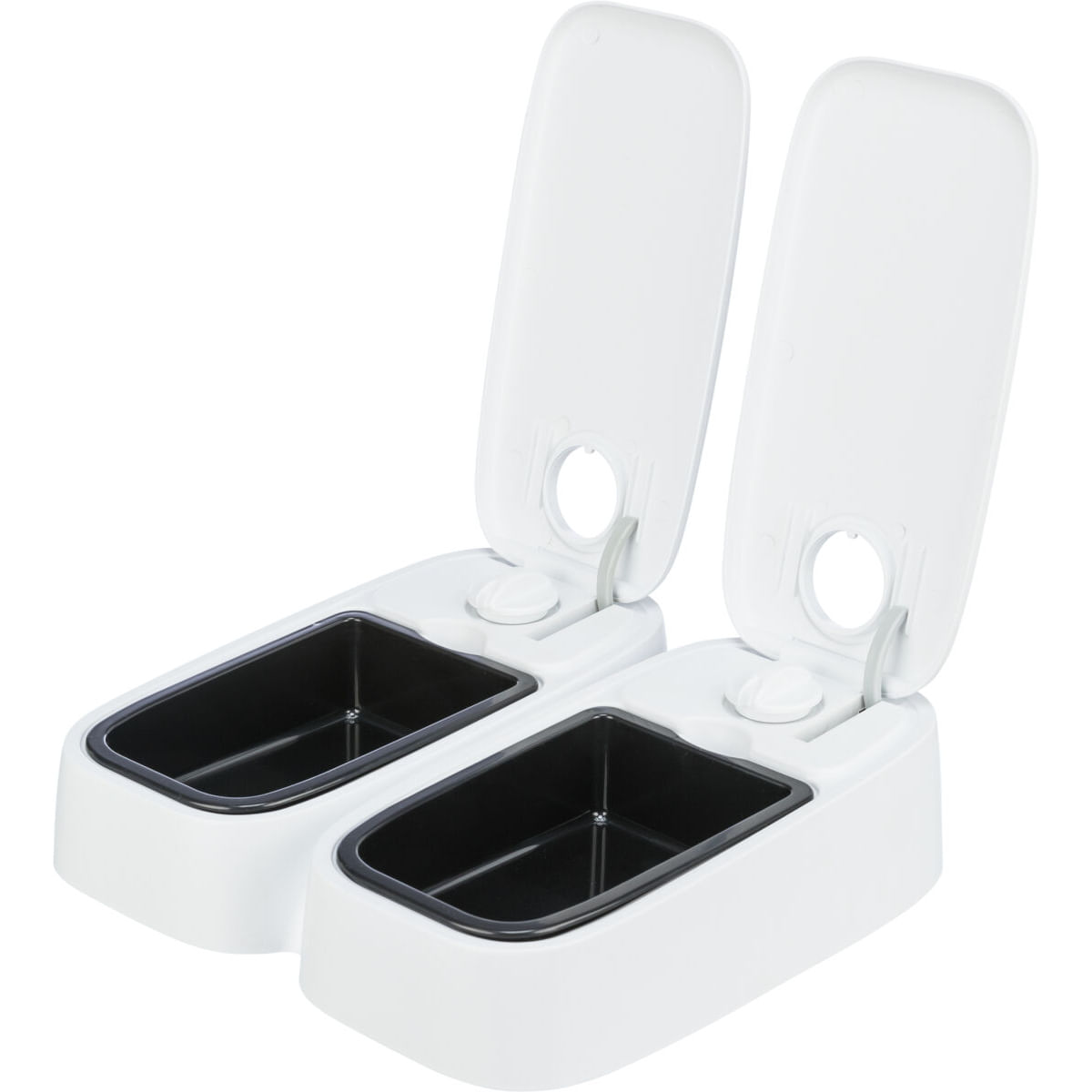 TRIXIE TX2, hrănitor automat câini, 2 boluri dreptunghiular, programabil, plastic, alb și negru, S-L(0.6l, 27x7cm) - poza 5