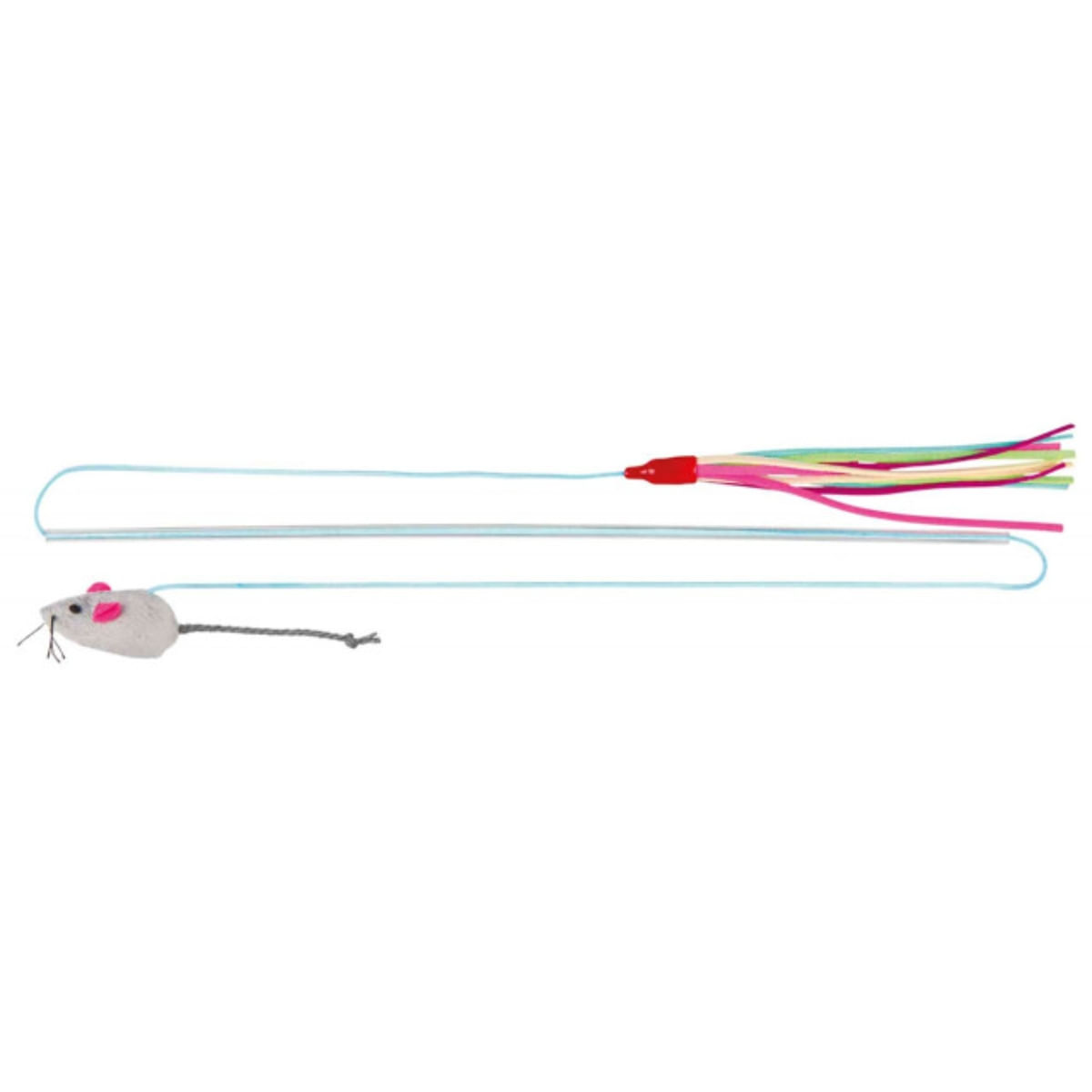 Trixie, undiță cu 2 jucării, pisici, plastic, multicolor, 40 cm - poza 1