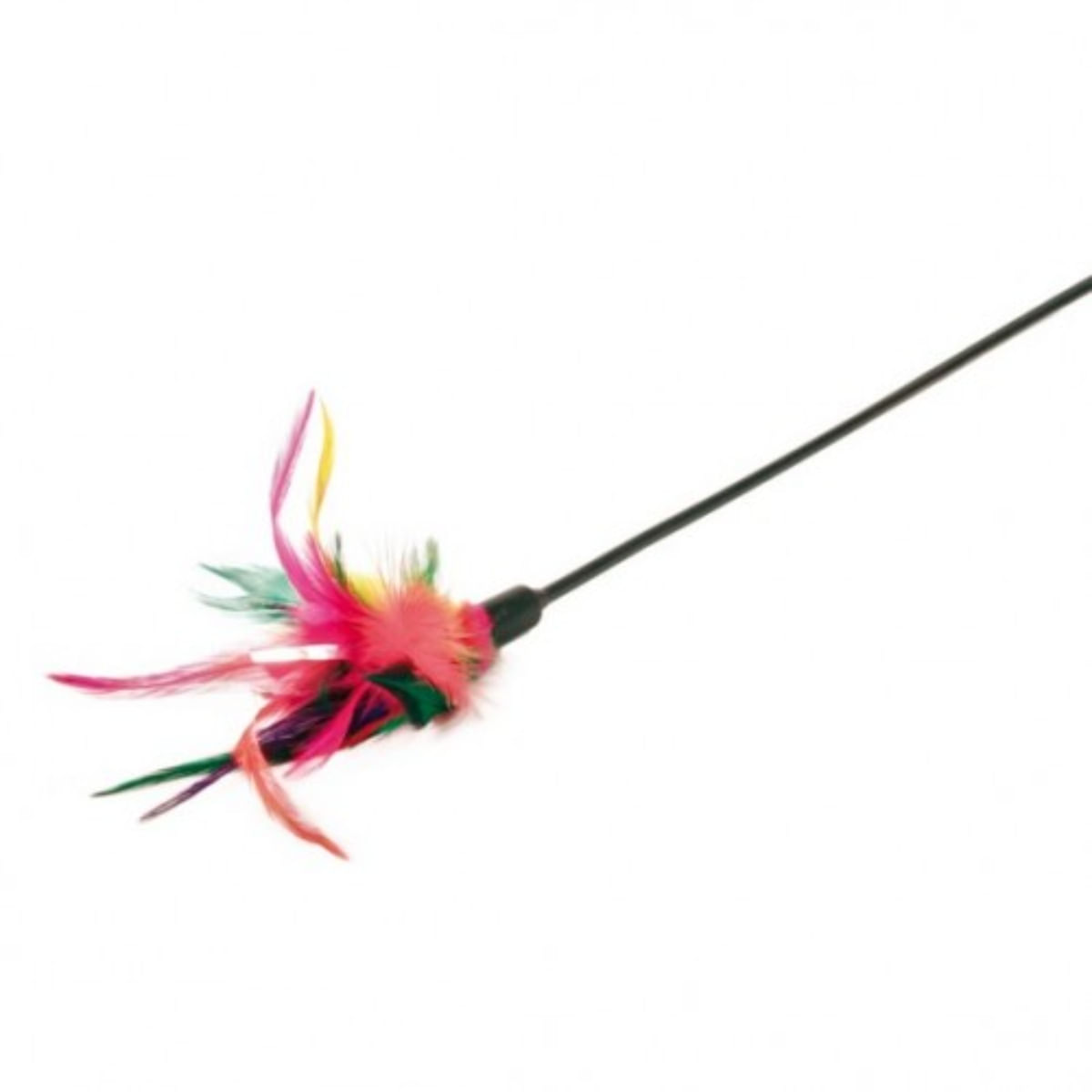 Trixie, undiță cu pană, jucărie, pisici, pluș, multicolor, 50cm - poza 2