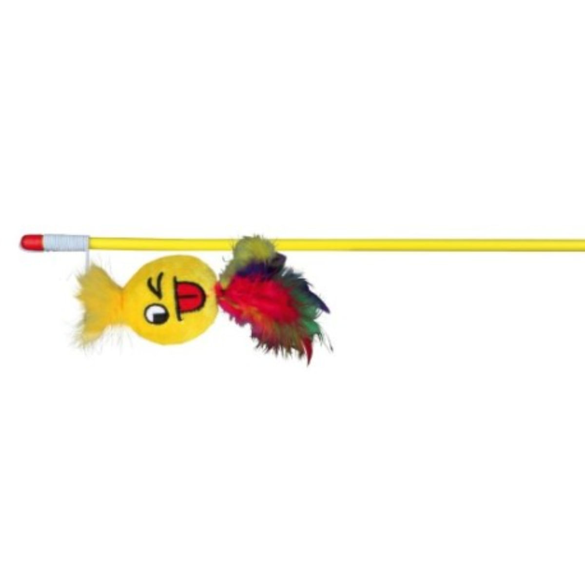 Trixie, undiță cu smiley, jucărie, pisici, pluș, multicolor, 50cm - poza 2