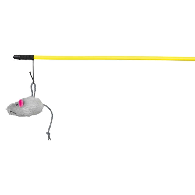 Trixie, undiță cu șoarece, jucărie, pisici, pluș, multicolor, 100cm - poza 2