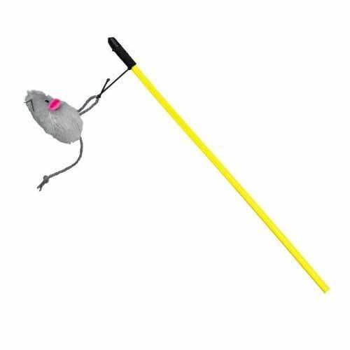 Trixie, undiță cu șoarece, jucărie, pisici, pluș, multicolor, 50cm - poza 2