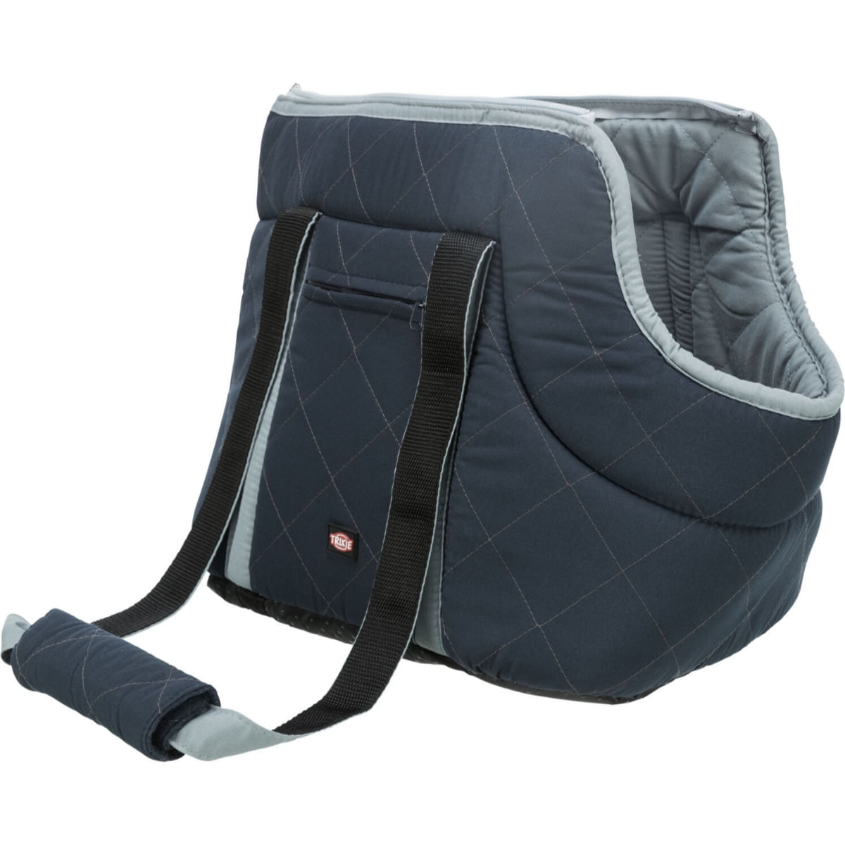 TRIXIE Viktoria, geantă transport câini și pisici, XS(max. 5kg), textil, deschidere superioară, cu buzunare, albastru, 26 x 29 x 50 cm - poza 4
