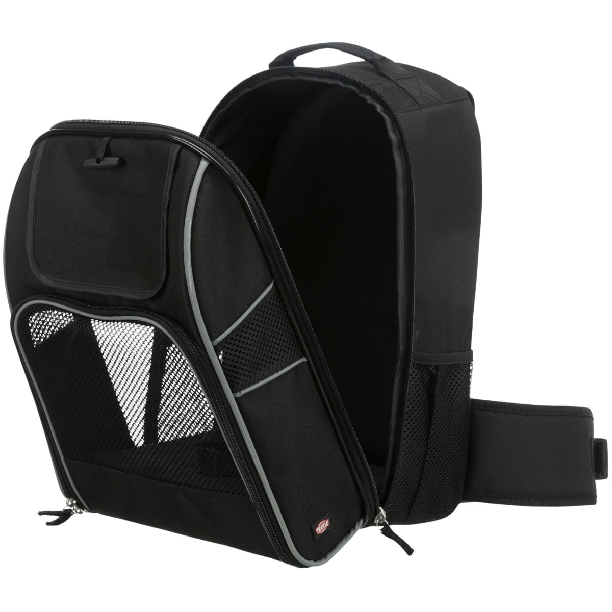 TRIXIE Wiliam, rucsac transport câini, XS-L(max. 30kg), poliester, deschidere frontală, cu buzunare, negru, 33 x 43 x 23 cm - poza 2