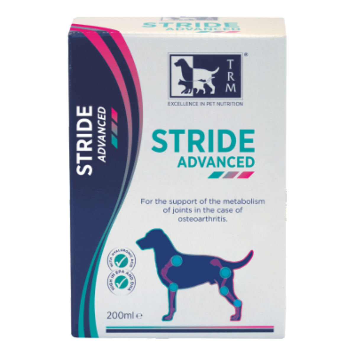 TRM Stride Advanced, supliment sistem articular câini, suspensie orală TRM Stride Advanced, XS-XL, supliment sistem articular câini, flacon, 500ml suspensie orală - poza 2