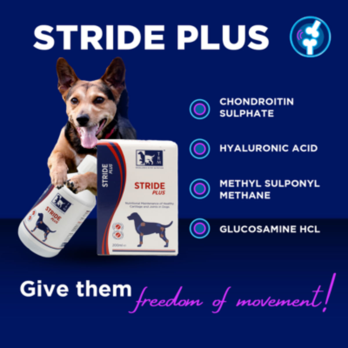 TRM Stride Plus, supliment sistem articular câini, suspensie orală TRM Stride Plus, XS-XL, supliment sistem articular câini, flacon, 500ml suspensie orală - poza 4