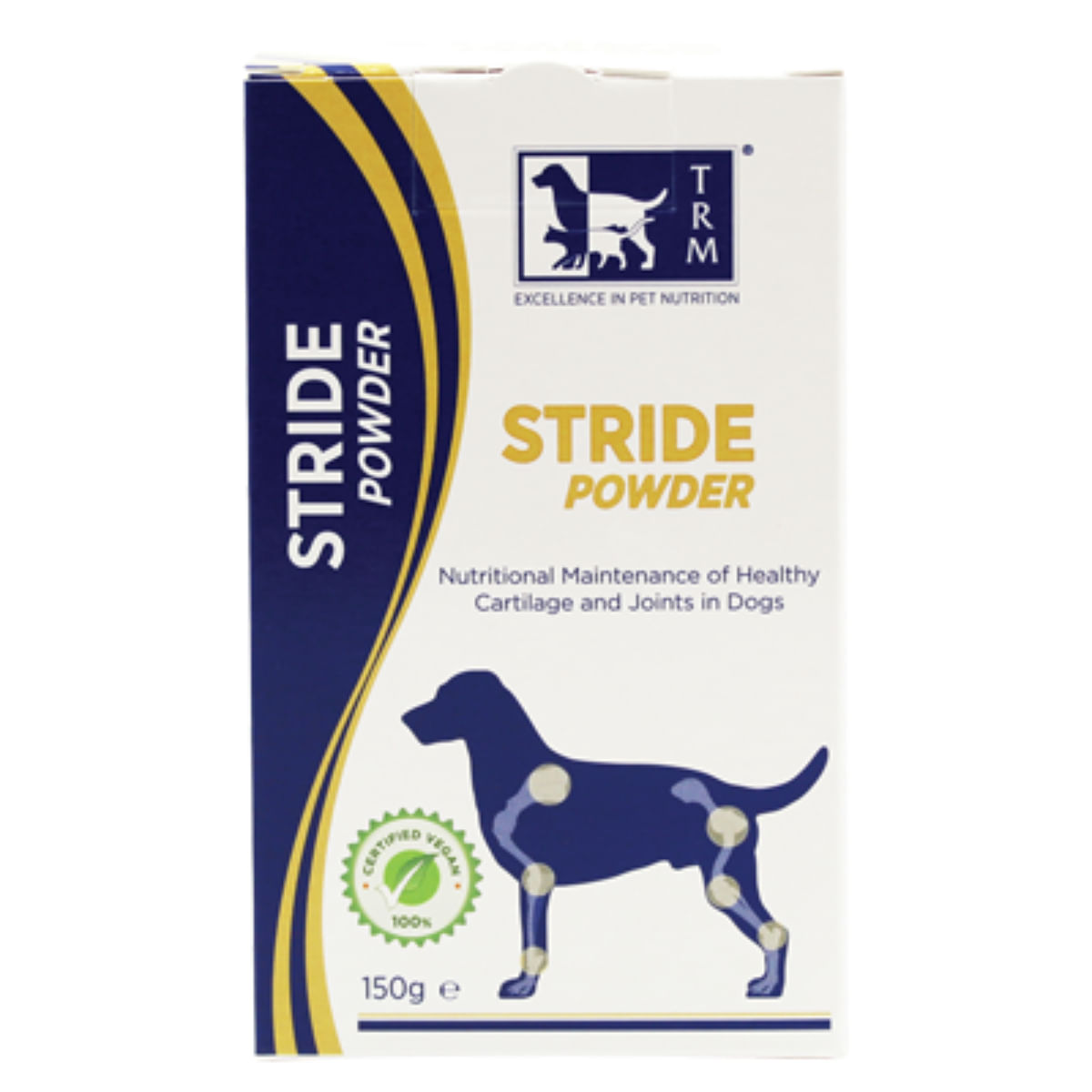 TRM Stride Powder, supliment sistem articular câini, pudră TRM Stride Powder, XS-XL, supliment sistem articular câini, flacon, 150g pudră - poza 2